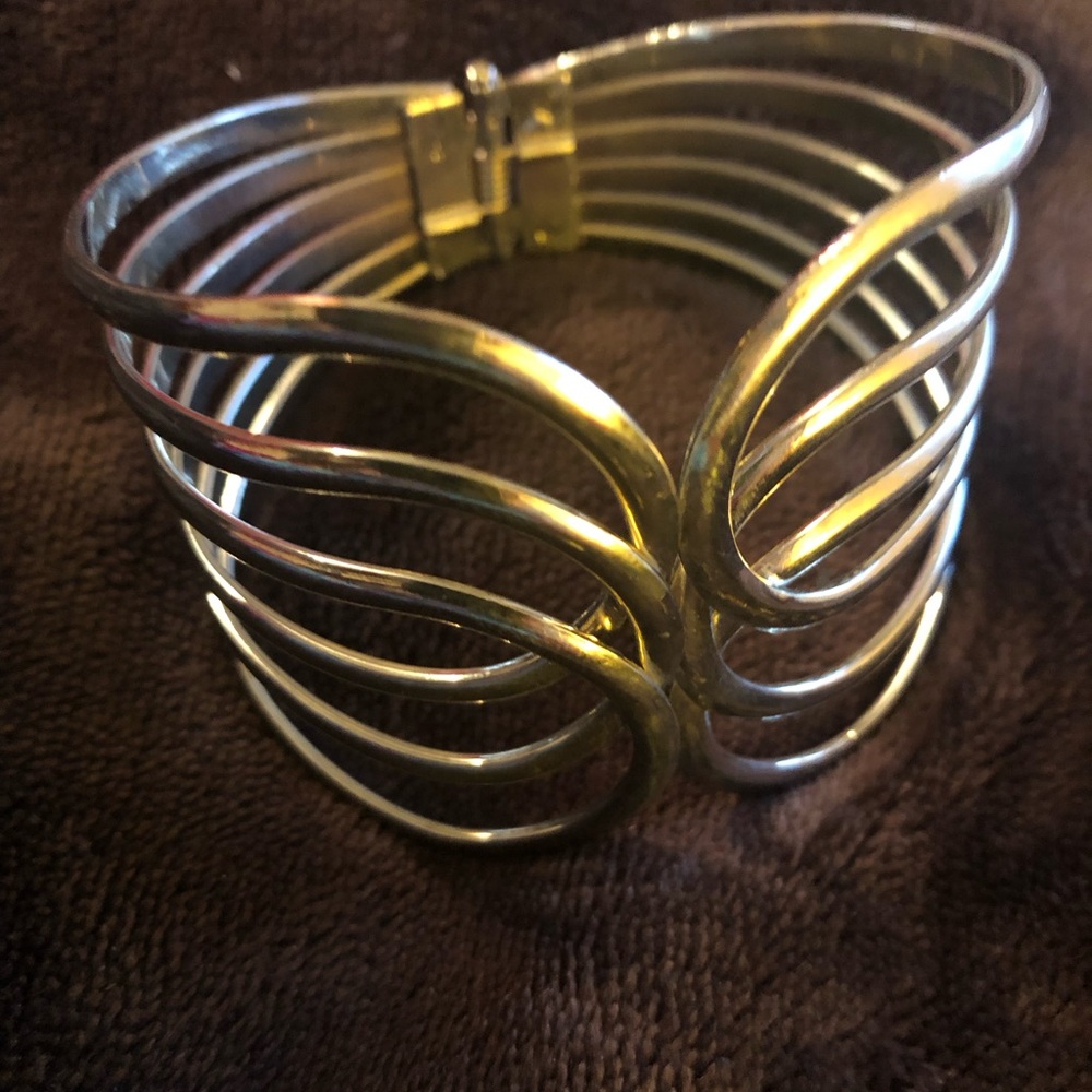 Deco Silver Cuff Bracelet